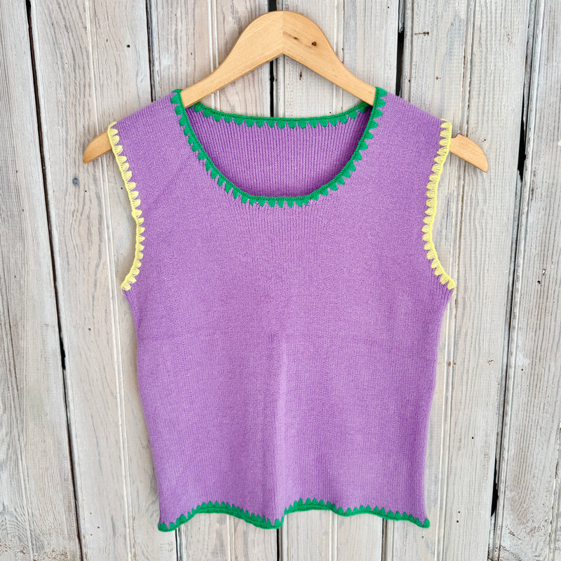 Nolaverse Mardi Pastel Knit Tank