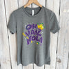 Oh Hail Nola Women's Crew- hea grey