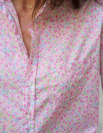 F&E Eileen Relaxed Button Up-pink flowers