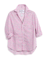 F&E Eileen Relaxed Button Up-pink flowers