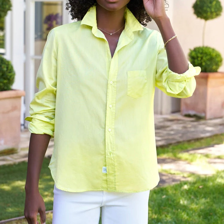 F&E Eileen Button Up-chartreuse