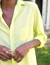 F&E Eileen Button Up-chartreuse