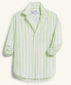 F&E Eileen Button Up-chartreuse & blue stripe