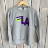 LA Nation Stripes Sweatshirt-grey