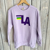 LA Nation Stripes CC Sweatshirt-orchid