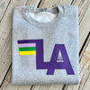 LA Nation Stripes Sweatshirt-grey