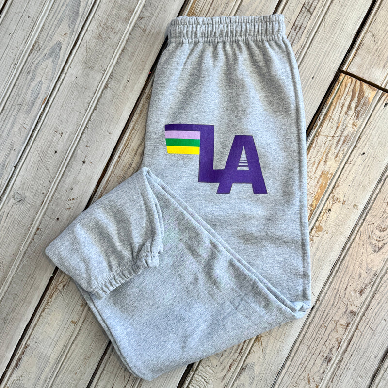 LA Nation Nation Stripes Sweatpant-grey