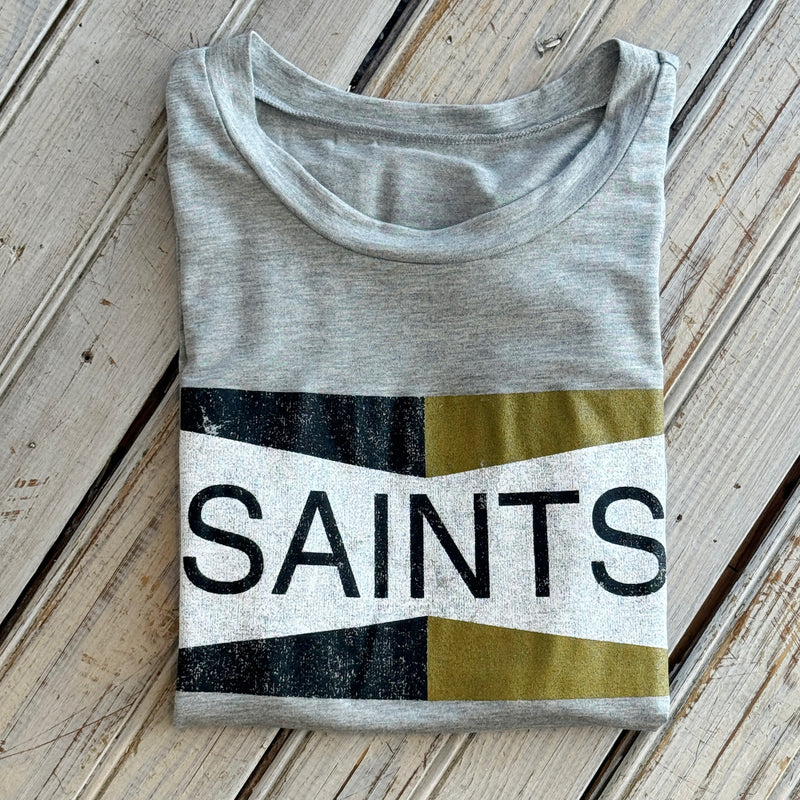 Two Tone Saints Tank-heather grey