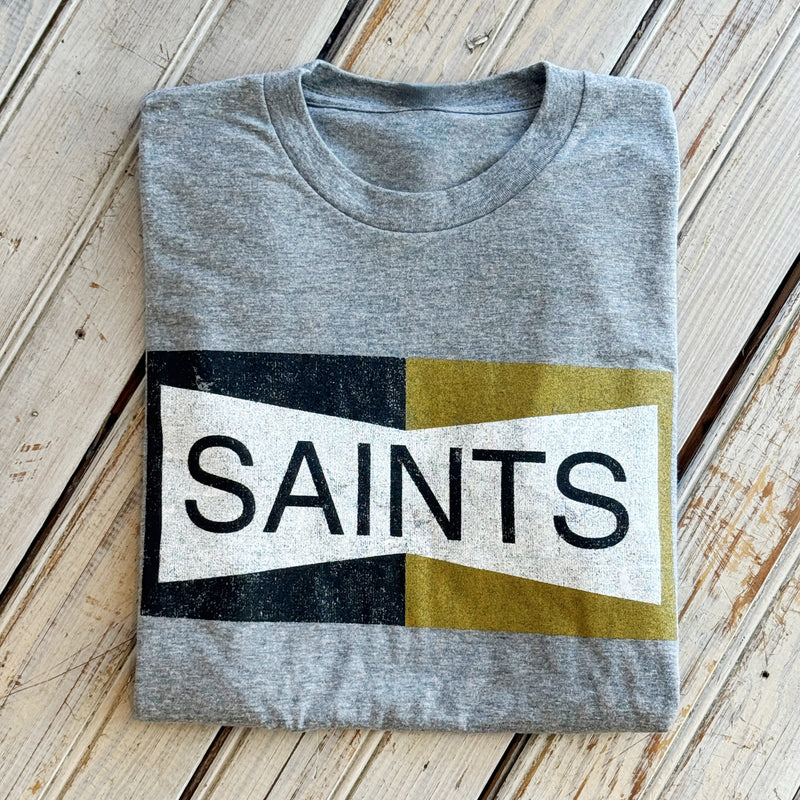 Two Tone Saints Unisex Tee-tri grey