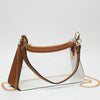 Clear Satchel Handbag-tan