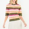 THML Stripe Cardigan- olive