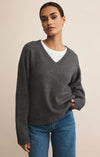 Z Supply Eloise Sweater-charcoal hea