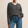 Z Supply Eloise Sweater-charcoal hea