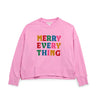 Shiraleah Merry Everything Sweatshirt- pink