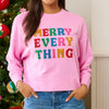 Shiraleah Merry Everything Sweatshirt- pink