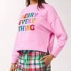 Shiraleah Merry Everything Sweatshirt- pink