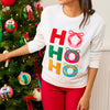 Shiraleah Ho Ho Ho Sweatshirt- white