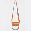 Faux Leather Crossbody Bag- Tan