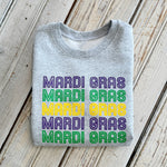 Mardi Gras x 5 Kids Sweatshirt-grey