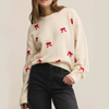 Z Supply Tie The Ribbon Sweater-white