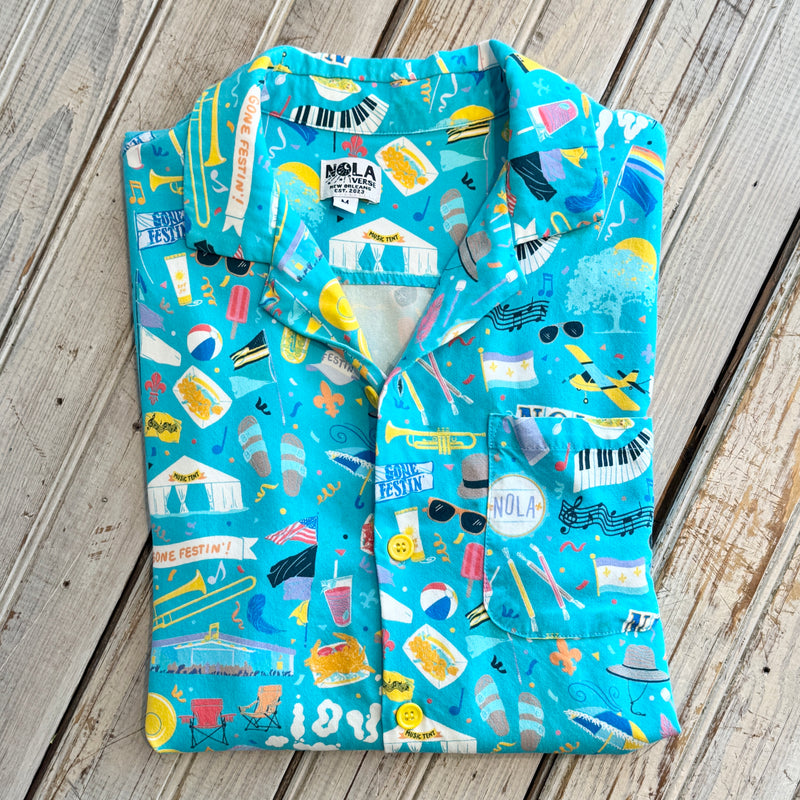Nola Icons Festival Button Down Shirt