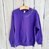 Mardi Gras Embroidered Kids Sweatshirt-purple
