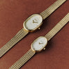 Breda Jane Tethered Watch- gold/champagne
