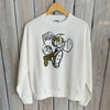 Retro Player Ribbed Sweatshirt-white