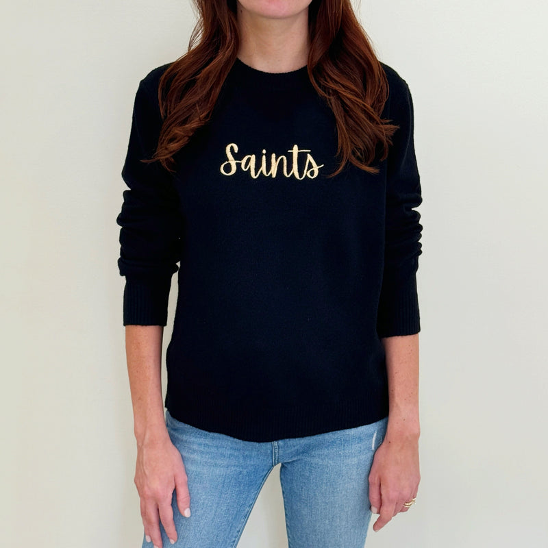 Nolaverse Saints Script Sweater-black