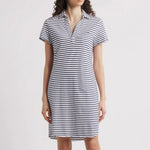 F&E Lauren Polo Dress-white & navy