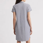 F&E Lauren Polo Dress-white & navy