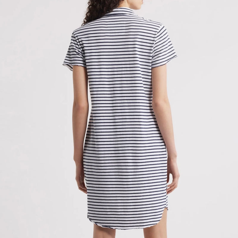 F&E Lauren Polo Dress-white & navy