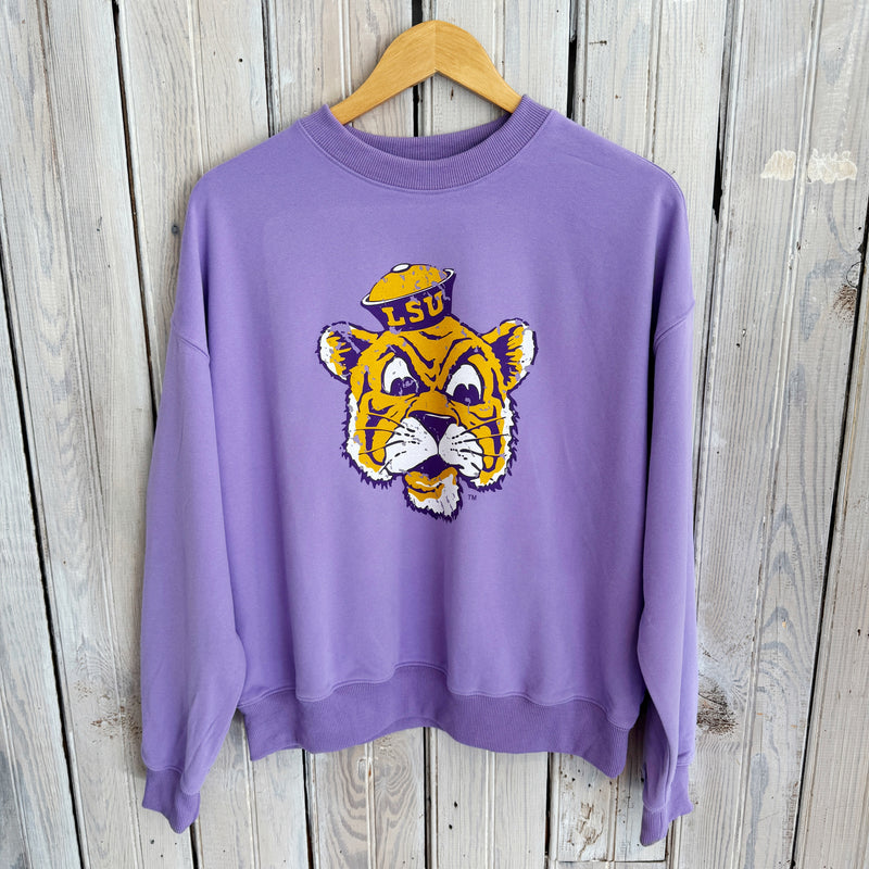 JT x LSU Sailor Mike JT Sweatshirt-purple