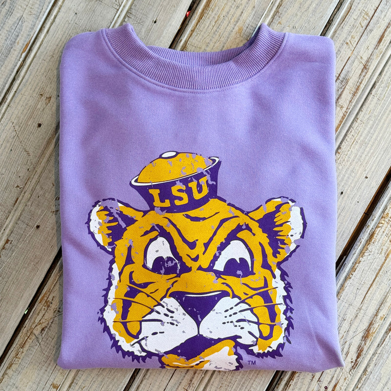 JT x LSU Sailor Mike JT Sweatshirt-purple