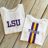 JT x LSU Varsity Crop Top-white