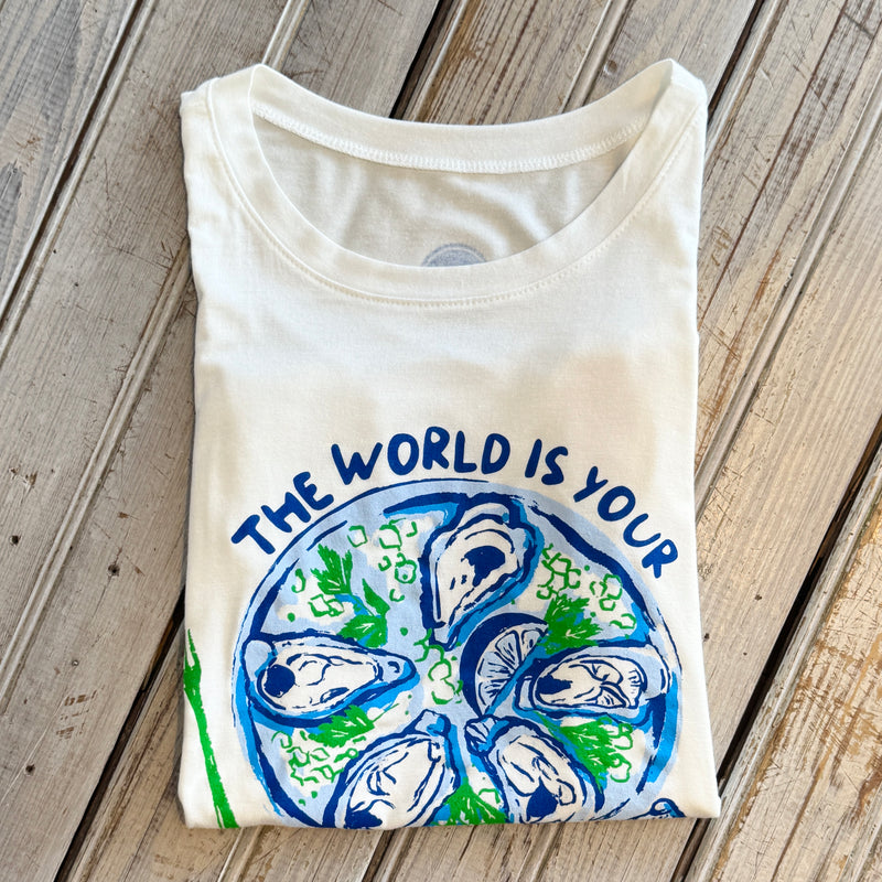 The World Is Your Oyster Tank-white