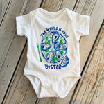 The World Is Your Oyster Onesie-white