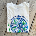 The World Is Your Oyster Unisex Tee-white