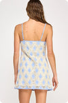 Strut & Bolt Crochet Mini Dress-chambray