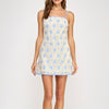 Strut & Bolt Crochet Mini Dress-chambray
