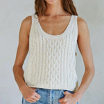 By Together Sweater Crop Tank-cream