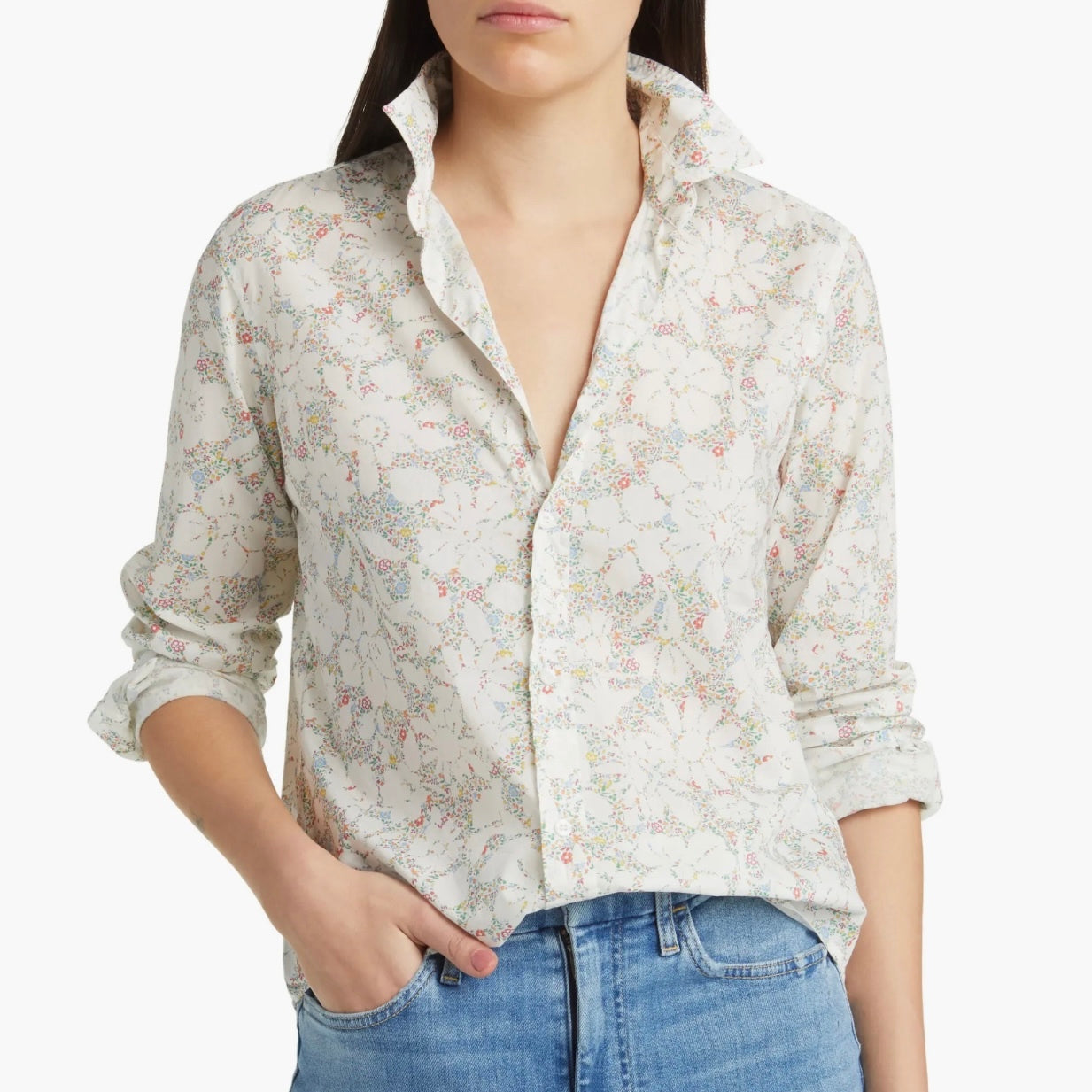 Frank & Eileen - Frank Tiny Floral Woven Cotton Shirt