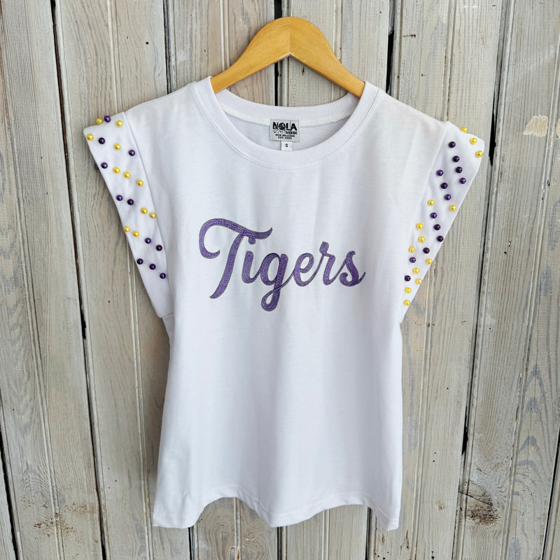 Nolaverse Tigers Pearl Flutter Sleeve