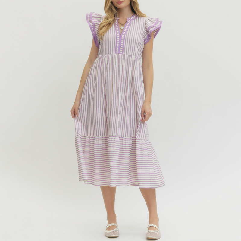 Entro Seersucker Stripe Maxi Dress-lavender jeantherapy Entro Seersucker Stripe Maxi Dress-lavender jeantherapy
