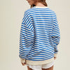 Wishlist Striped Oversized Sweater-blue/cream