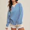 Wishlist Striped Oversized Sweater-blue/cream