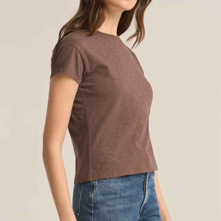 Z Supply Modern Slub Tee-deep taupe