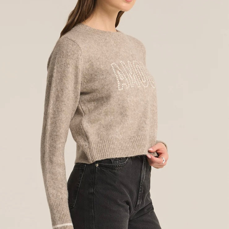 Z Supply Amour Milan Sweater-heather taupe