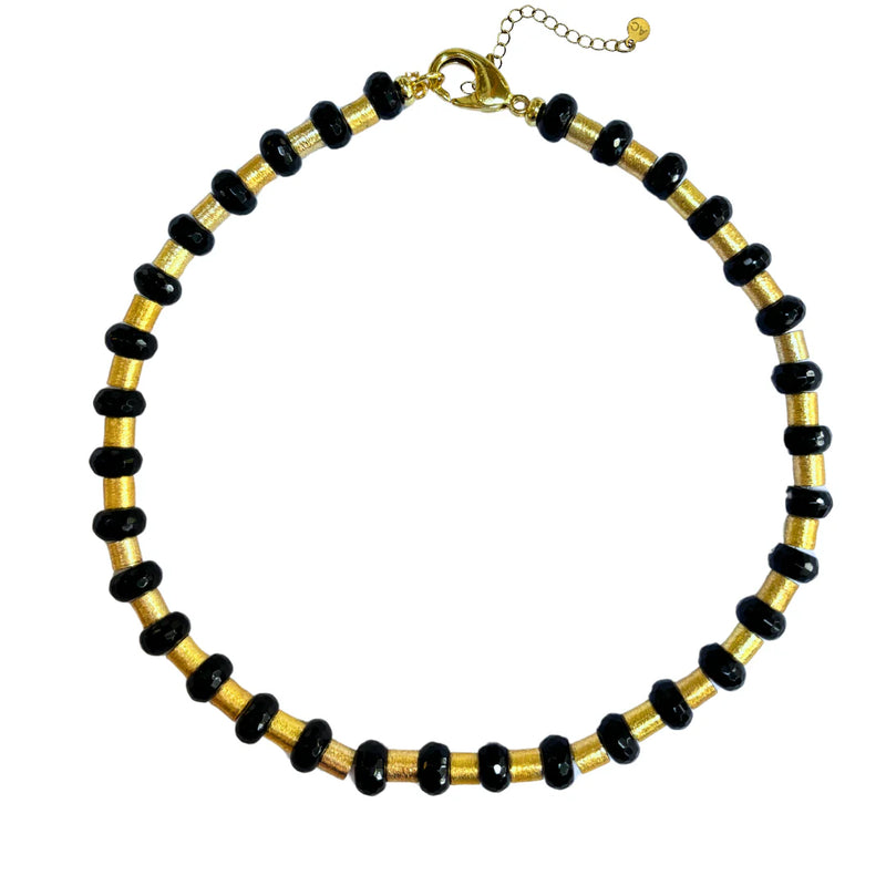 AC Manhattan Collar Necklace- Onyx