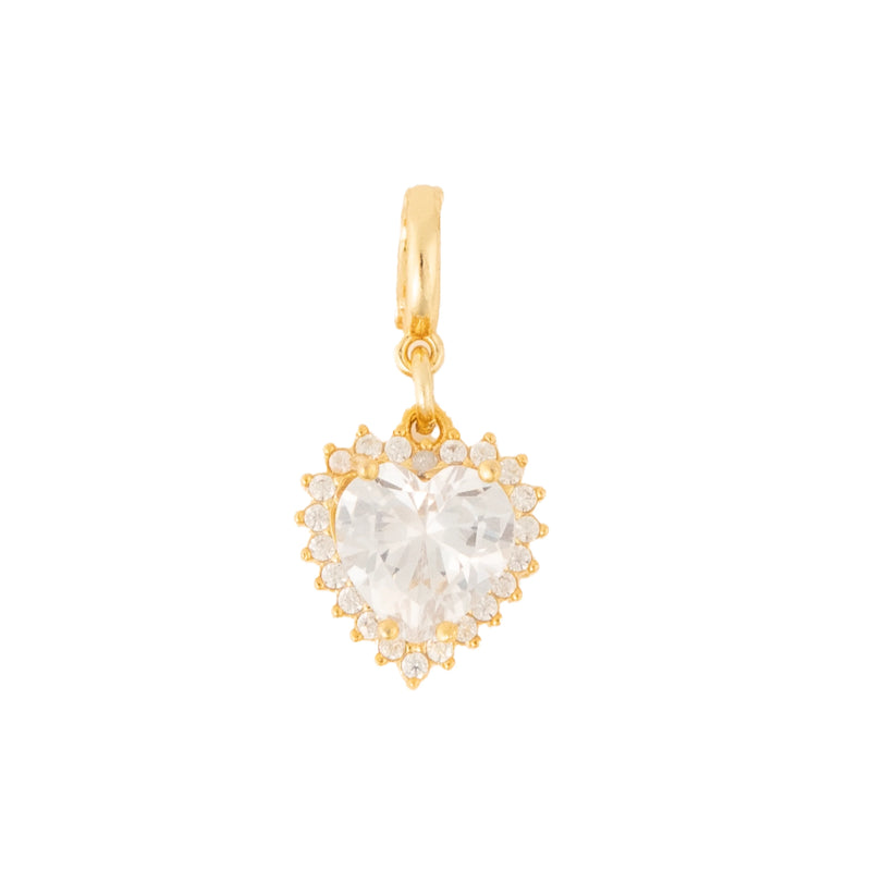 Statement CZ Heart Charm